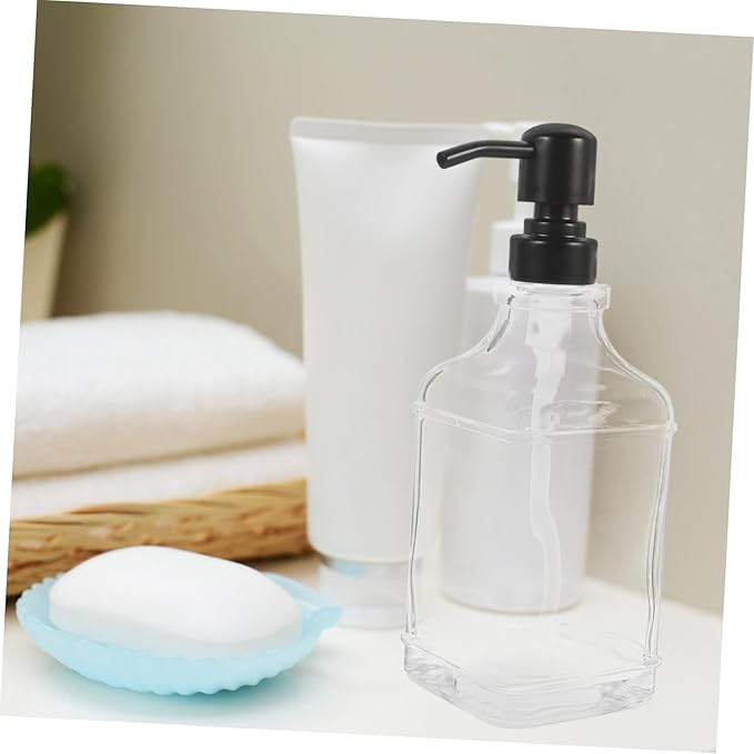 ABOOFAN Transparent Lotion Bottle Shampoo Container Hand Soap Dispenser Home Soap Bottle Liquid Container Soap Dispenser Glass Soap Dispenser Bathroom Soap Dispensers Pump Bottles