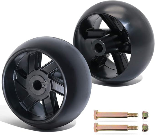 Deck Wheel Kit Replacement Craftsman 133957 AYP MTD 174873 532133957 734-3058 Deck Gauge Wheel With Shoulder Bolts Locknuts Pack of 2
