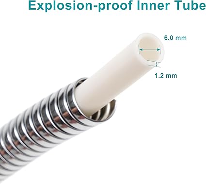 Shower Hose Replacement,79 Inches Extra Long Stainless Steel Handheld Shower Head Hose Attachment with G12 Universal Brass Insert  Nut,Durable Flexible  Anti-twist for Bidet Sprayer,Chrome