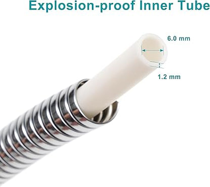 Shower Hose Replacement,79 Inches Extra Long Stainless Steel Handheld Shower Head Hose Attachment with G12 Universal Brass Insert  Nut,Durable Flexible  Anti-twist for Bidet Sprayer,Chrome