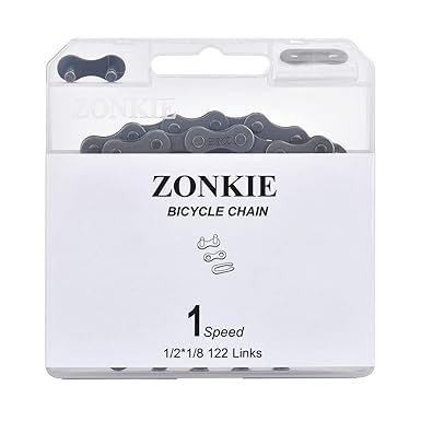 ZONKIE 1-Speed Bicycle Chain 122 Links