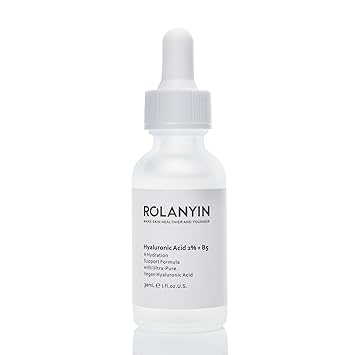 ROLANYIN Hyaluronic Acid 2  B5 Serum Hydrating and Moisturizing with Soothing and Revitalizing Benefits Skin Repair and Texture Improvement for Youthful Radiant Skin