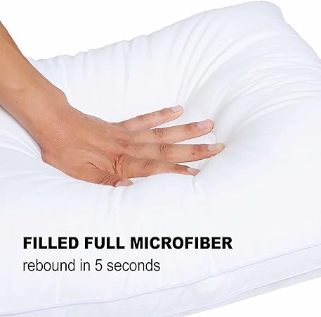 JICUSE Bed Pillows for Sleeping 1 Pack,King Size,Luxury Hotel Collection Pillow,Soft Fluffy and Great Support Down Alternative Filling,Gusseted Pillow for Side and Back Sleepers(20x34)