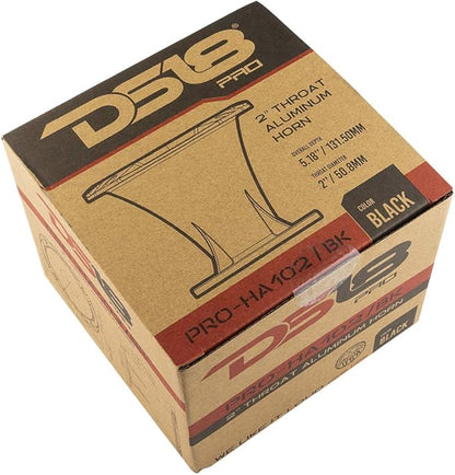 DS18 PRO-HA102BK 2" 100 Aluminum Bolt On Horn (Black) - Waveguide Exit Horn for Compression Drivers