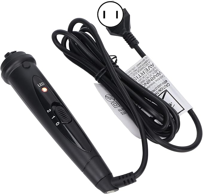 Curling Iron Wand, Ceramic 5 in 1 Curling Wand Set Interchangeable 5 Different Barrels Quickly Heating Temperature Adjustable for All Hair Types for me Use U.S. regulations2213