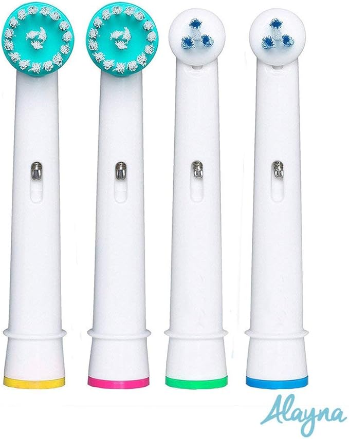 Replacement Brush Heads for OralB Braun Professional Ortho  Power Tip Kit- 4 Pack Compatible Orthodontic Electric Toothbrush Head Fit the Oral-B Pro 1000, Kids Plus!