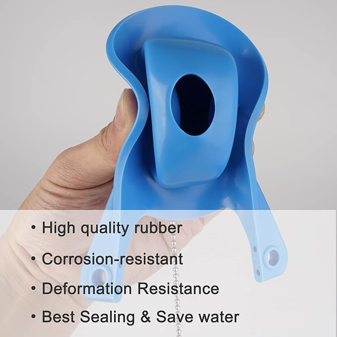 iFealClear 3-Inch Toilet Flappers Replacement Compatible with Gerber 99-788, Water Conserve, High Performance Rubber Toilet Flapper Fits 3 Inch Toilet Flush Valve, Easy to Install - Blue