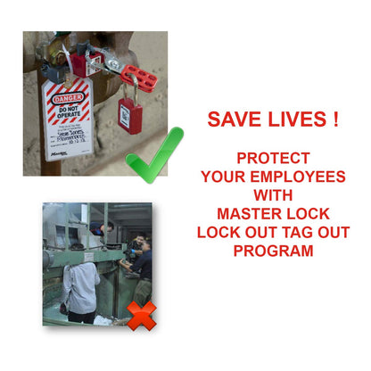 Master Lock 410BLU Lockout Tagout Safety Padlock with Key