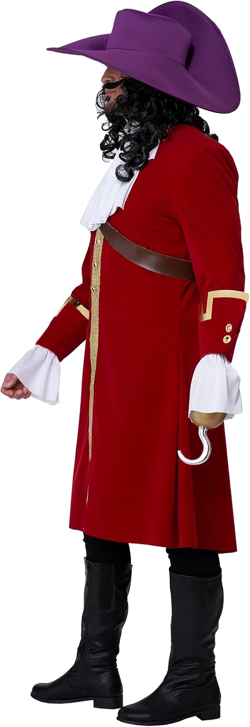 California Costumes Men's Men's Vengeful Captain Hook ( Coat and hook ONLY)