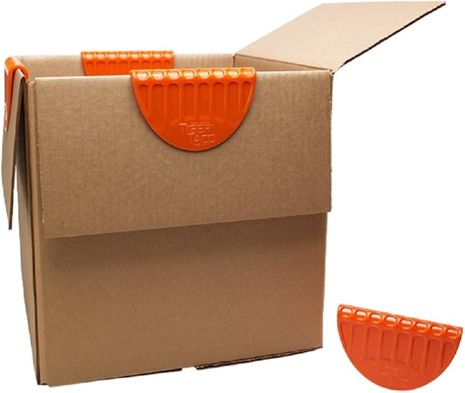 Tiger Taco Box Clips Make Packing and Unpacking Boxes Easier (Set of 4, ABS Plastic)
