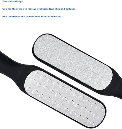 2-Pack Foot Files Callus Remover Stainless Steel Foot Rasp Double Sided Foot File Professional Scrubber Pedicure Tools for Foot Care