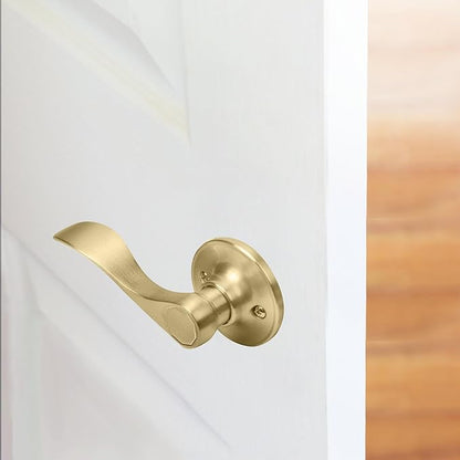Design House Springdale Door Handle for DummyDecorative Doors  Satin Gold Door Lever, 728873