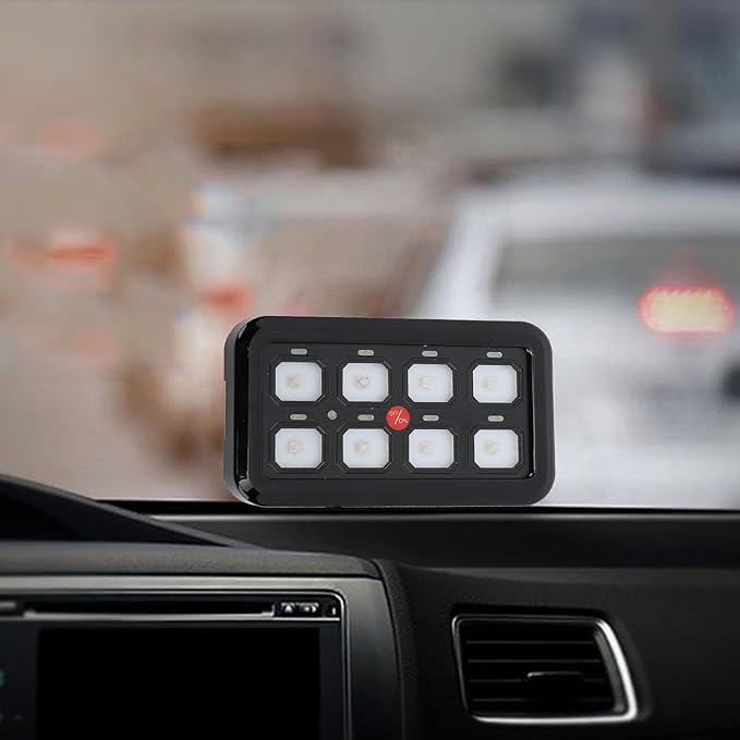 8 Gang Switch Panel Control, Waterproof High Power Light Switch System, Ideal for off road vehicles, ATVs, UTVs, SUVs, cars, trucks, boats