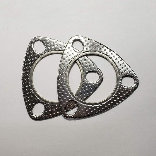 2.25" 3 Bolt MLSG High Temp Exhaust Gasket wSS Fire Ring (Qty 2)