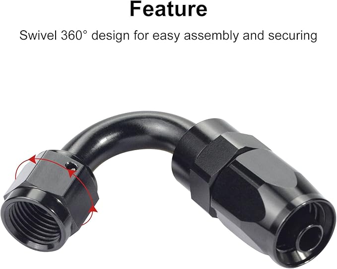 10AN Hose End Fitting 120 Degree Swivel for CPE Braided Fuel Hose Line 1PC