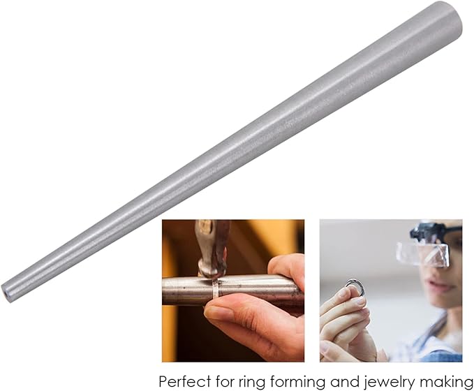 8.5cm Ring Mandrel for Ring Making, Stainless Steel Ring Enlarger Stick Mandrel Sizer Tool for Jewelry Making Forming Mandril Anillos