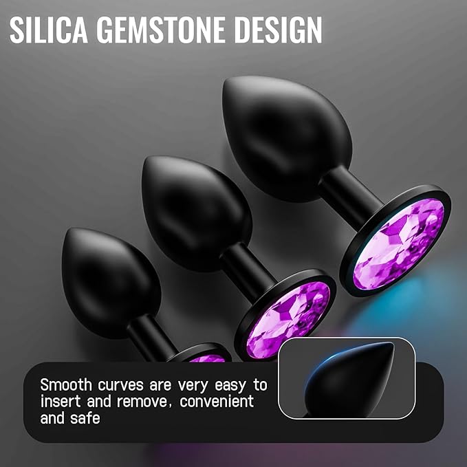 Date Night Gift for Lover Portable Silicone 3 Pcs Butt Relaxing Plug Adult Toy for Couple Anales Training Set for Women Men Game Sunglasses KL01