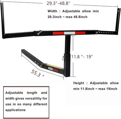 koxuyim Trailer hitches for Truck (2-in-1 Design Work with Pick Up Truck  SUV for Ladder, Rack, Canoe, Kayak, Long Pipes and Lumber) 70231 with Hitch Tightener Anti Rattle Stabilizer