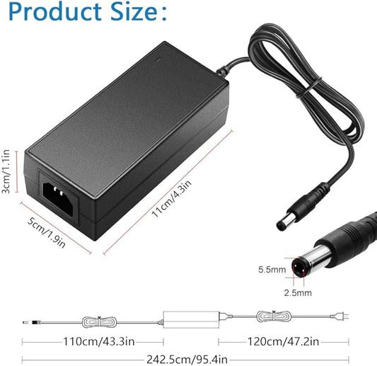 SHNITPWR 12V 5A 60W Power Supply Adapter AC DC Converter 100V240V to 12 Volt 5 Amp Transformer 5.5x2.5mm Plug for 5050 3528 LED Strip Light 3D Printer LED Driver CCTV Security System LCD Monitor