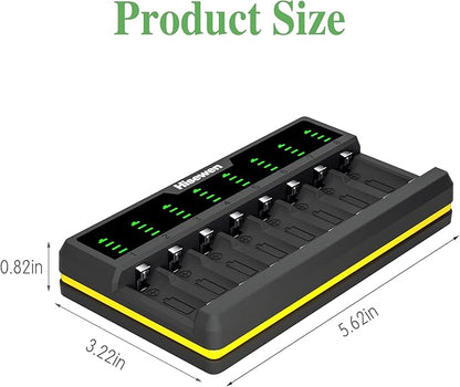 Arlo Battery Charger for CR123A Rechargeable Battery, 8 Bays CR123a Battery Charger Compatible with Arlo Wireless Cameras VMC3030 VMK3200 VMS3330 3430 3530 and Flashlight (Not Included Batteries)