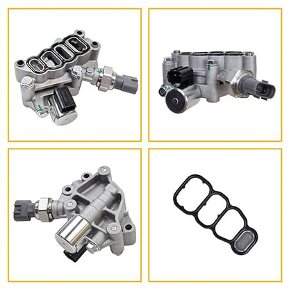 15810-RKB-J01 Engine Variable Valve Timing (VVT) Solenoid, VTEC Solenoid Spool Valve, Transmission Clutch Dual Linear Shift Solenoid  Fit for Honda Accord Odyssey Pilot V6 3.0L 3.5L  OE 918-078