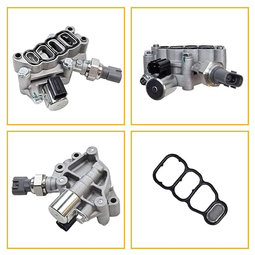 15810-RKB-J01 Engine Variable Valve Timing (VVT) Solenoid, VTEC Solenoid Spool Valve, Transmission Clutch Dual Linear Shift Solenoid  Fit for Honda Accord Odyssey Pilot V6 3.0L 3.5L  OE 918-078
