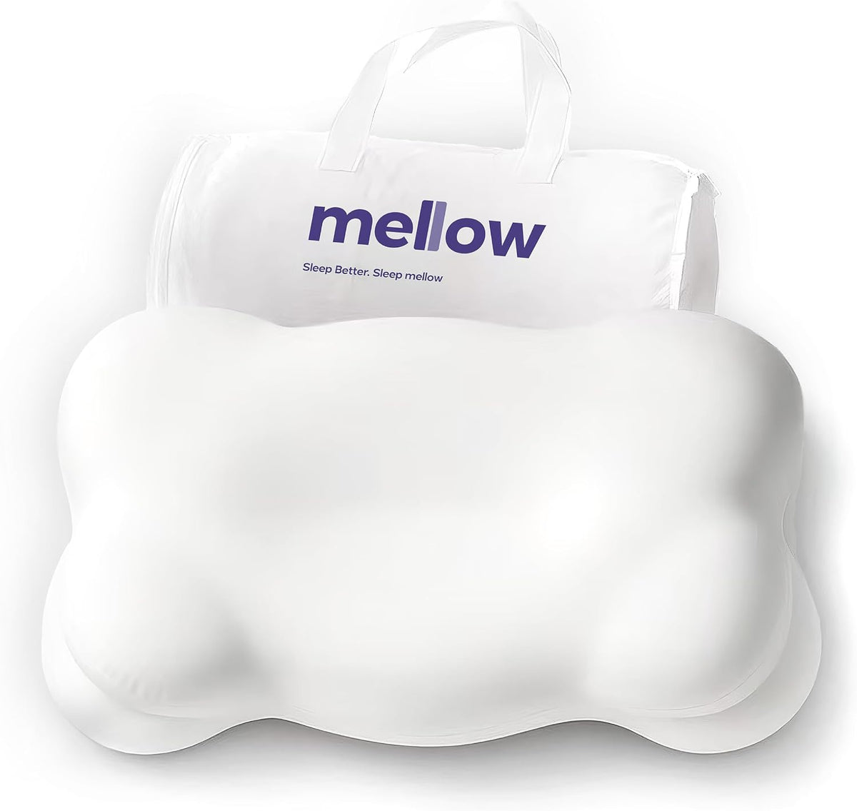 Mellow Sleep Cloud Align Pillow, 2 Pillow Bundle With Pillowcases, Regular Size