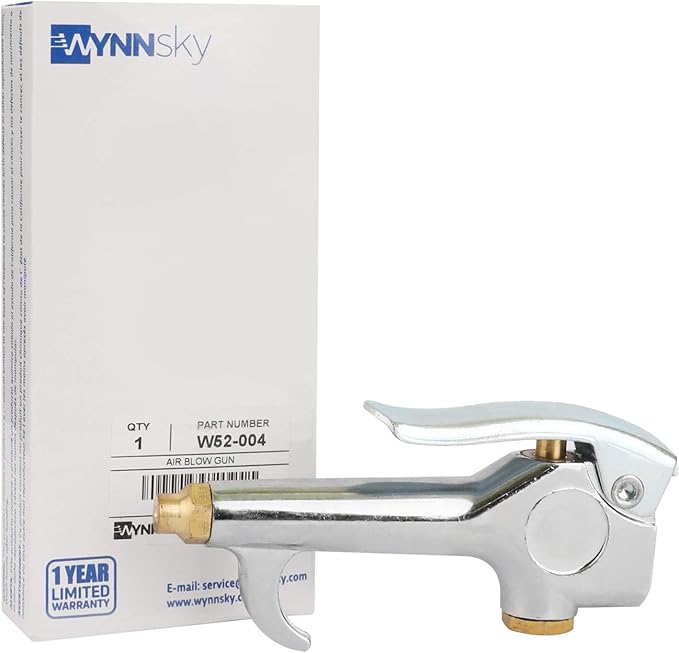WYNNsky Lever Air Blow Gun with Standard Nozzle, Zinc-alloy Material, 120PSI