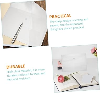 SEWACC 12pcs A5 Organizer Pouch d Document Bag Snap Closure for School Office