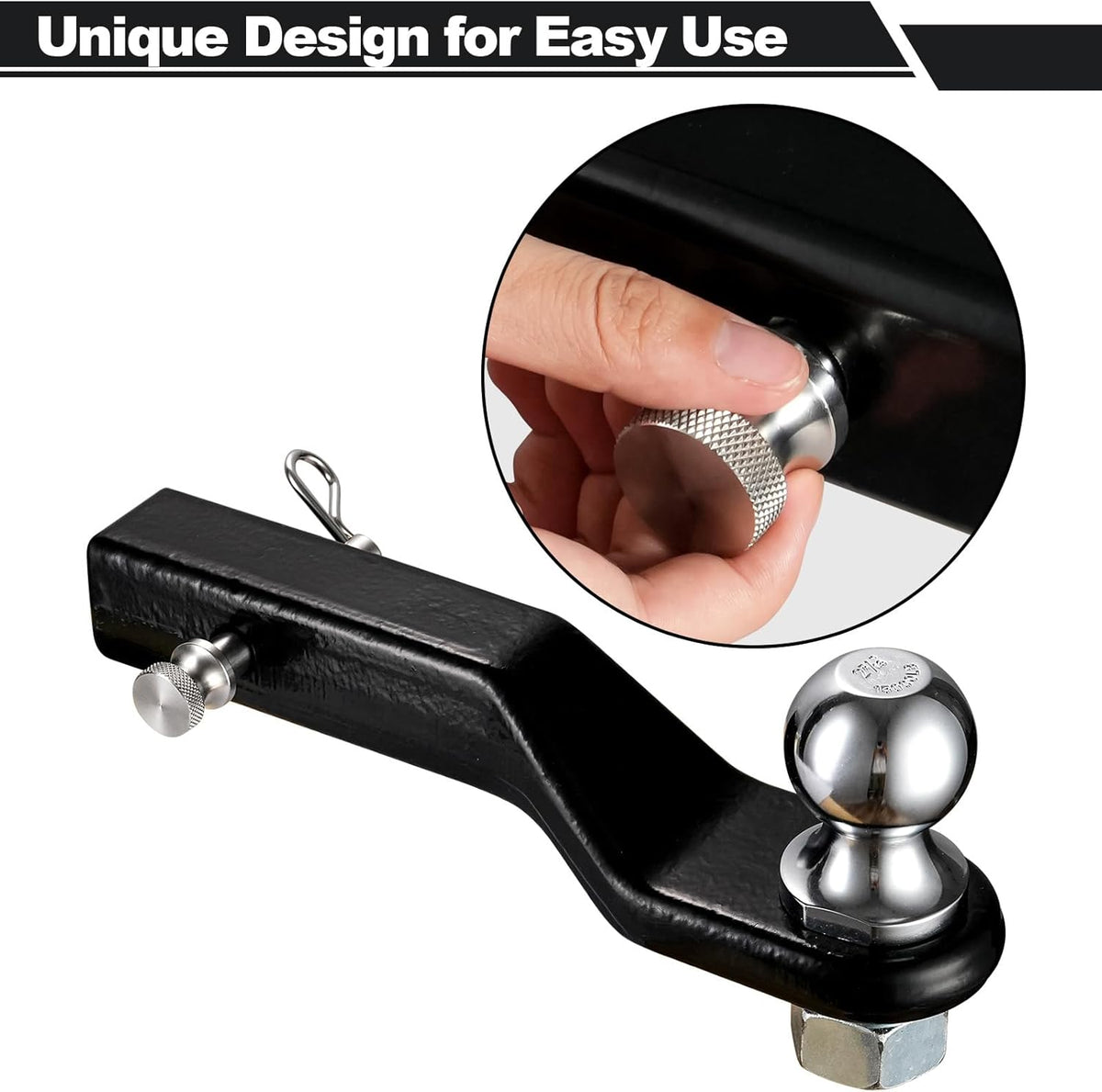 TOPSHINE Stainless Steel Trailer Hitch Pin and Clip, 5/8 Inch Diameter, Fits 2"&2.5" Receiver (1 Pack)
