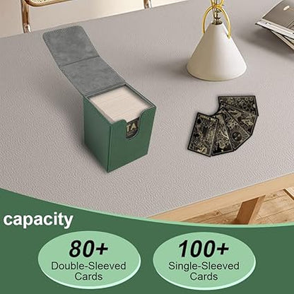 Green Card Box,Deck Box,Card Deck Box,Playing Card Case for Trading Card Box,Magic Deck Box,Playing Card Box,Playing Cards,Business Card Box,Collector Booster Box,Deck Box Cards