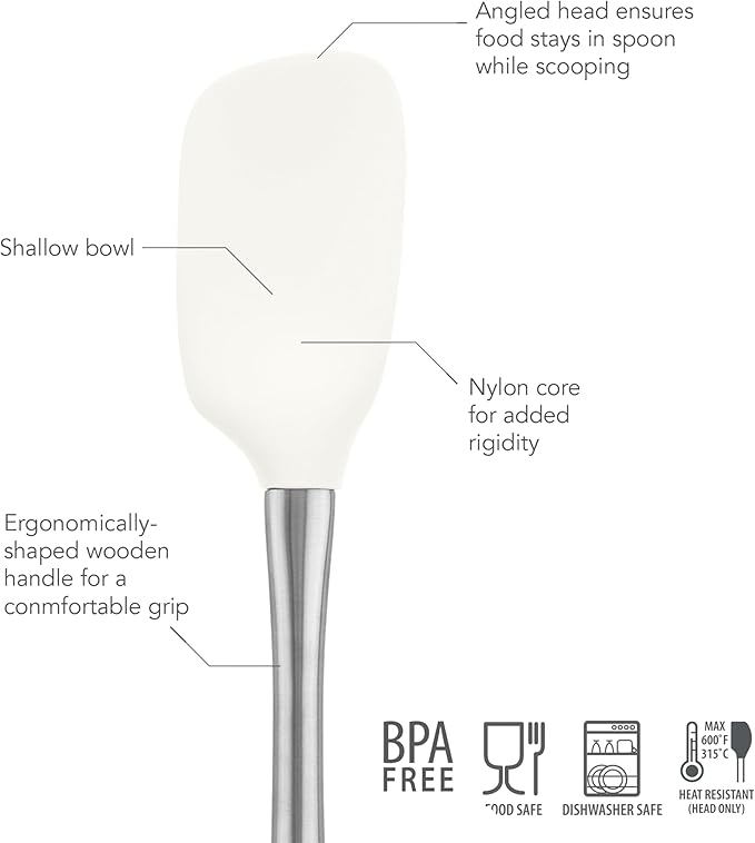 Flex-Core Spoonula SS Handle - White