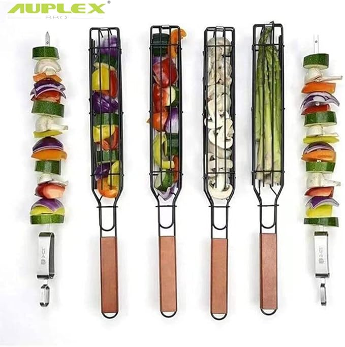 Portable BBQ Meat Clip BBQ Grill Outdoor Clip BBQ Mesh Sausage Clip