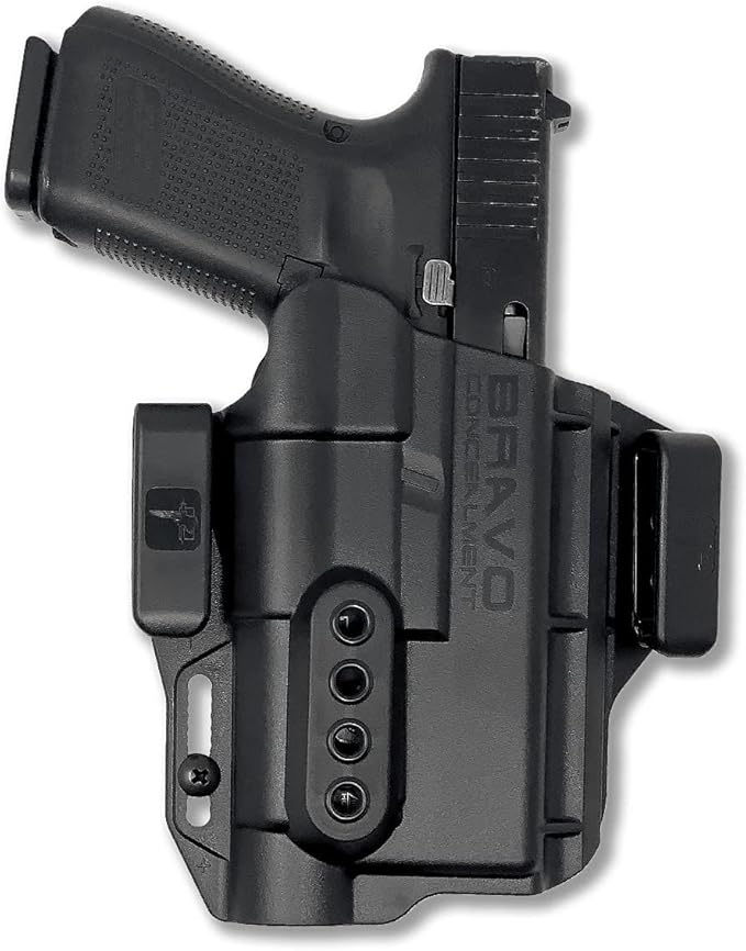 Bravo Concealment Torsion IWB Gun Holster for Glock 1917 - Compatible with Tactical Weapon Light TLR-1 HL - Adjustable Retention, Inward Cant, and Comfortable Fit or Open or Concealed Carry