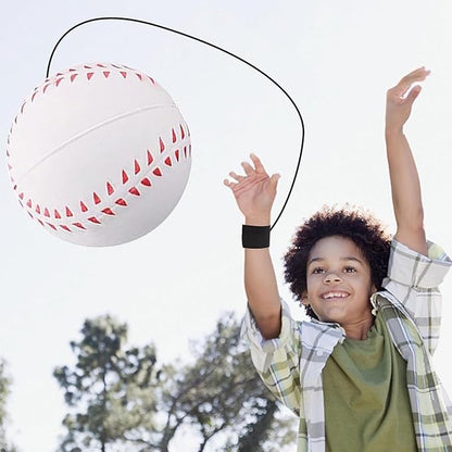 Wrist Return Ball, Sports Wrist Ball, Baseball On A String Rubber Rebound Ball Wristband, Durable Elastic String Attached Rebound Balls