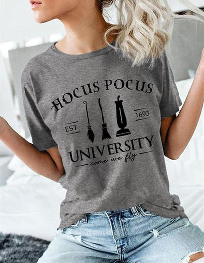 Halloween Pumpkin Shirts Women Fall T-Shirts Cute Autumn Graphic Tees Thanksgiving Tops