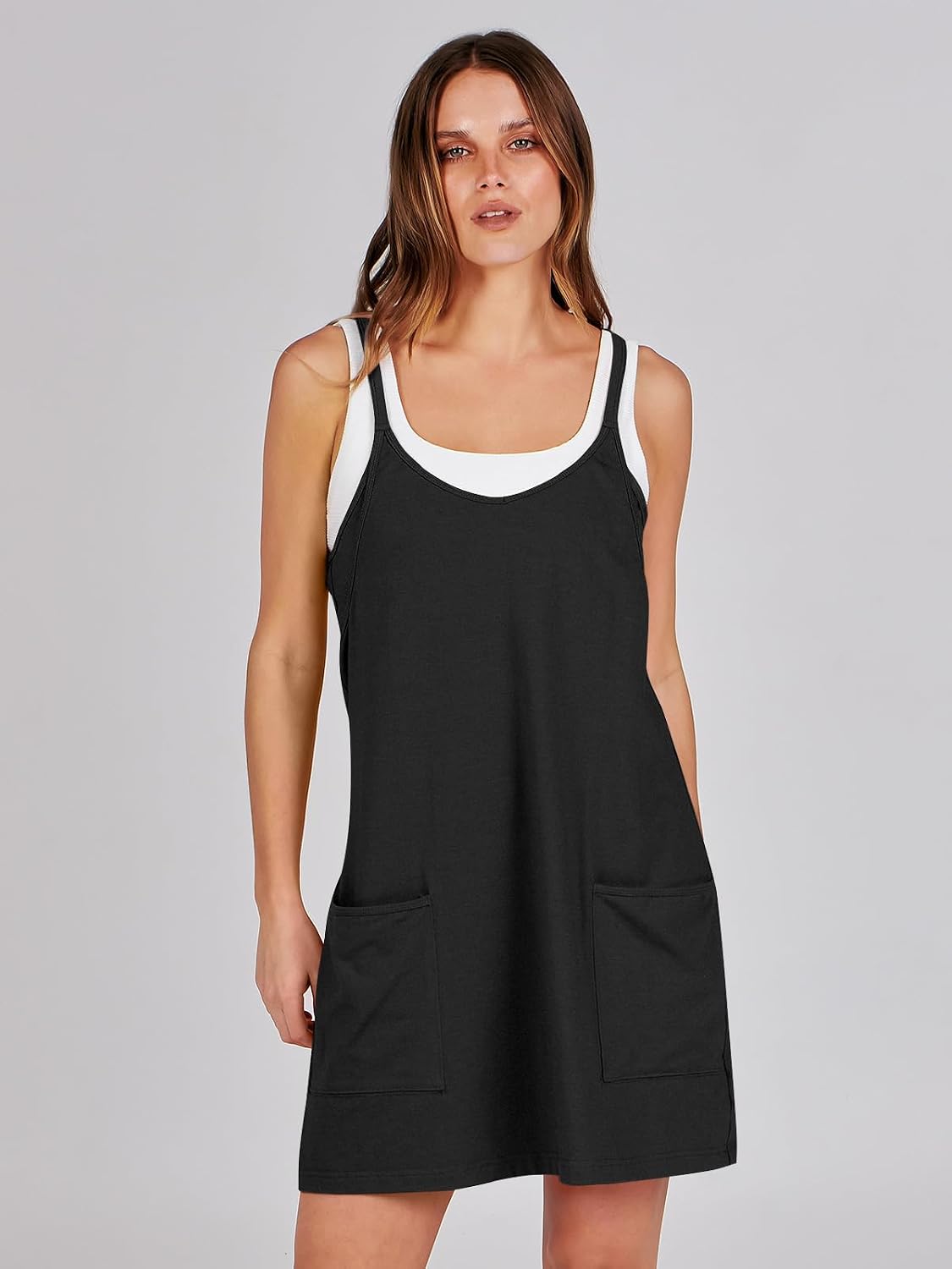 ANRABESS romper dress perfect for staying cool, looking great during hot summer days; built-in shorts, breathable fabric ideal for various activities.