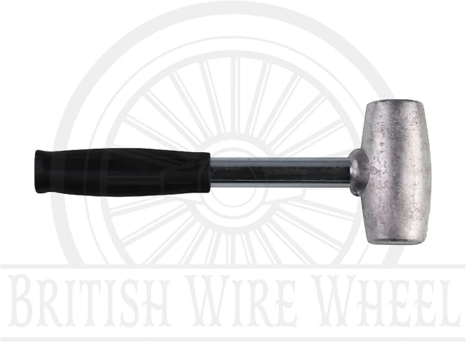 4lb Lead Hammer for Knock Off Wheels - Lead Alloy Non-Marring Automotive Dead Blow Hammer | Perfect Tool for Knock-Off Spinner Caps for Lowriders and Classic Cars with Wire Wheels