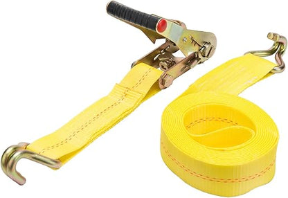 HAMPTON PROD Keeper Keeper - 2" x 16' Heavy Duty Ratchet Tie-Down with Double J-Hooks - 3,333 lbs. Working Load Limit and 10,000 lbs. Break Strength