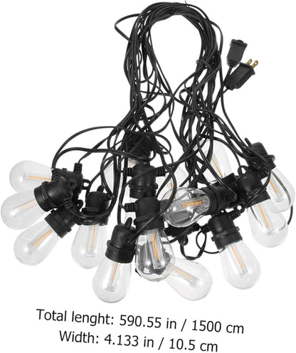 Veemoon 15M Decorative String Lights Led String Light for Outdoor Waterproof Camping Lamp US Plug