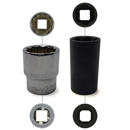 2 units of 12 inch 12 points of 0.906 in compatible with BMW models, splined plug with 0.748 in rotating nut plug, damaged nut lock extractor, rusty,