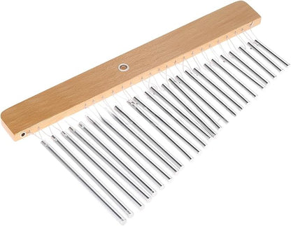 Luwecf 25 Note Single Row Wind Chimes Hand Chimes Music Educational Early Learning, Silver https://a.co/d/66AOITz