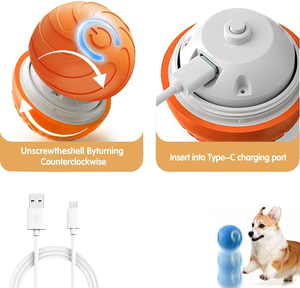 Valentines Day Gifts Smart Jumping Ball Toy for Cats, Dura-Spin Electric Cat Ball, Interactive Toys for Indoor Cats,cat Toys for Bored Indoor Adult cat