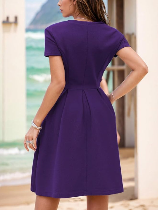 oxiuly Summer Dresses for Women 2024 Party Church Bridesmaid Graduation Dress with Pockets S253
