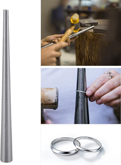 8.5cm Ring Mandrel for Ring Making, Stainless Steel Ring Enlarger Stick Mandrel Sizer Tool for Jewelry Making Forming Mandril Anillos