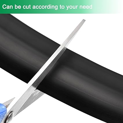 uxcell Floor Transition Strip 6.6ft Self Adhesive Carpet Transition Edging Trim Strip 2 Meter PVC Floor Strip for Height Less Than 3mm, Black