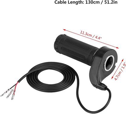 Full Twist Throttle Ebike Throttle 22.5mm  0.88in Universal Electric Scooter Throttle with 3 Wires for Electric Scooters, Bicycles, Pocket Bikes, Mini Choppers and Go Karts