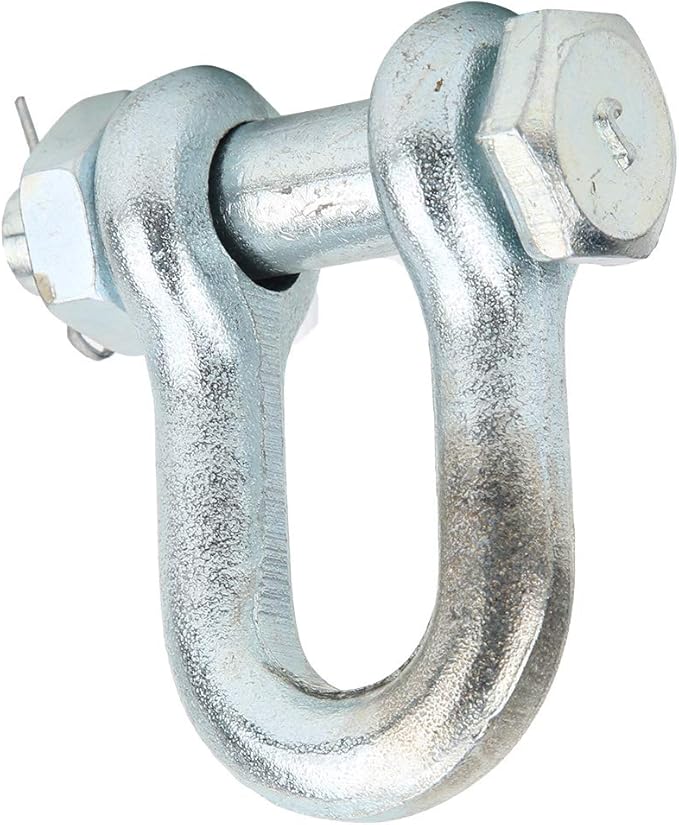 2T 3.25T 4.75T 6.5T Heavy Duty Anchor Shackle, Galvanized Alloy Steel, Corrosions and Wear, High Strength, for Maritime and Lifting Applications (2T)