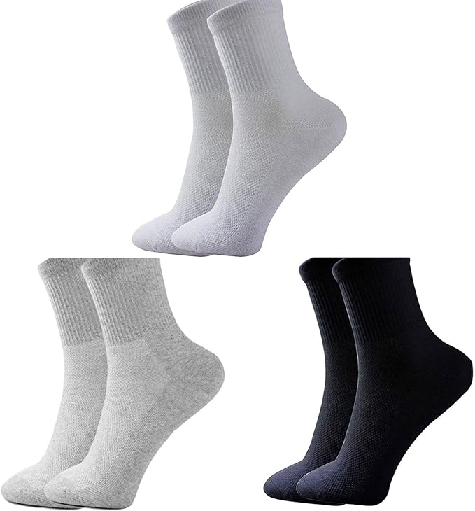 1 Pair Men's Summer Mesh Soft Cotton Blend Socks Athletic Sport Gym Casual Socks