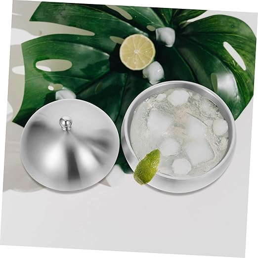 Spherical Ice Bucket Stainless Steel Ice Bucket Ice Storage Bucket Ice Bucket with Lid Bar Ice Container Large Capacity Ice Container Ice Cube Container Wine Ice Bucket Bar Supply